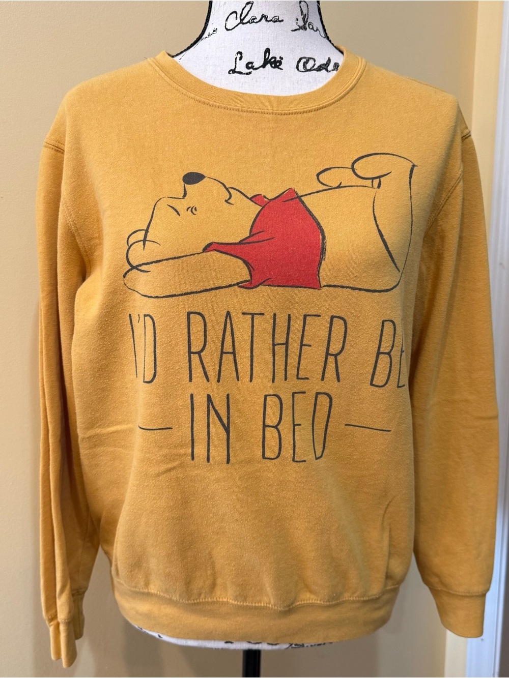 Mustard Yellow Winnie the Pooh Graphic Sweatshirt,